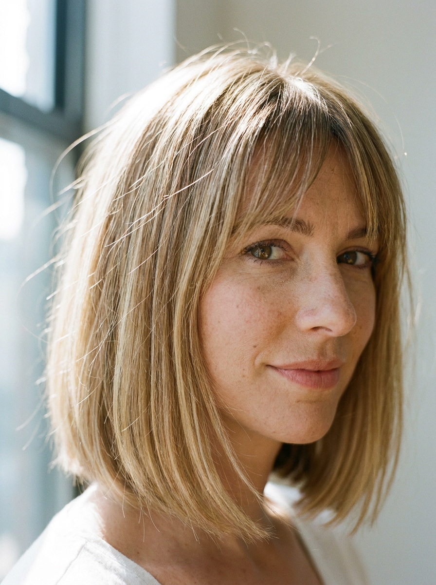 Blonde Bob mit wispy Pony als Blonde Bob Frisuren Inspiration 2026
